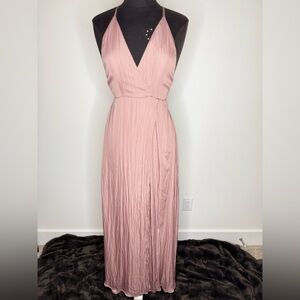 FOREVER 21 Open Back Maxi Deep V Dress Small
